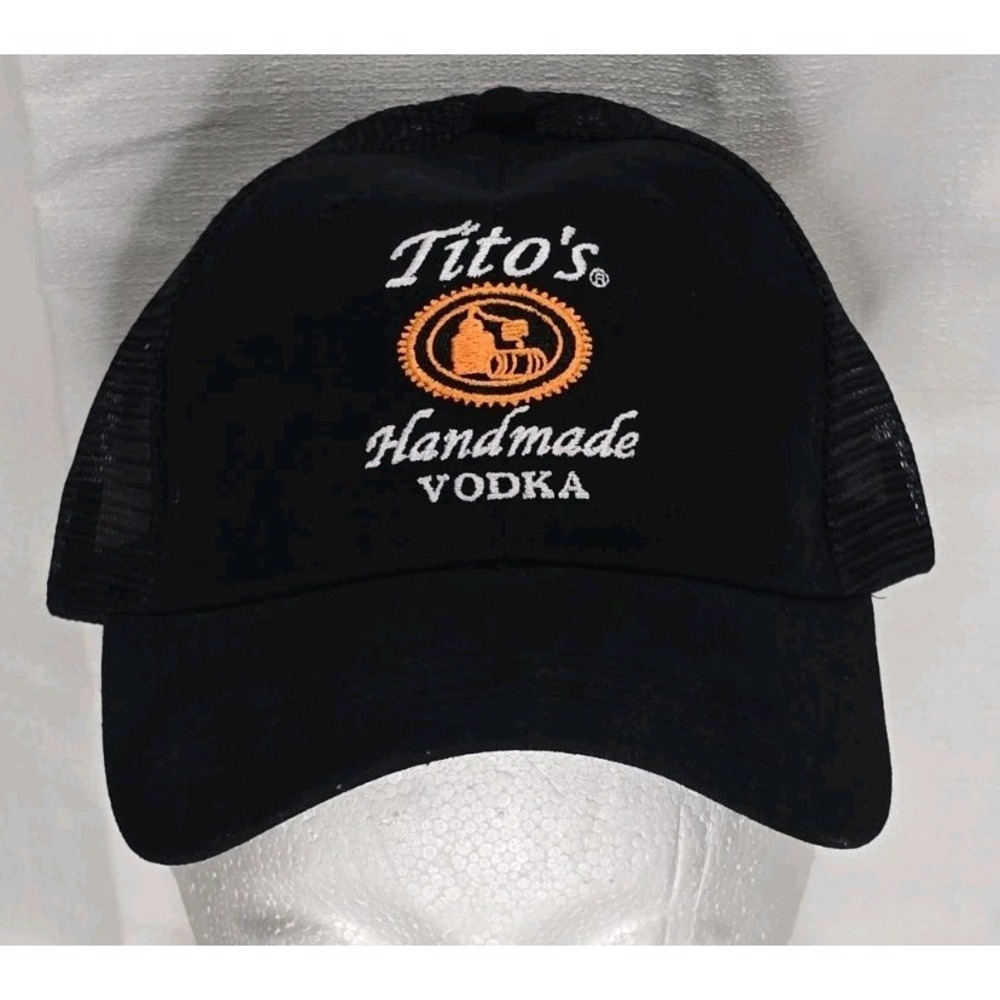 Titos Handmade Vodka Cap Hat Adult‎ Mens Adjustable Snapback Austin Texas Black